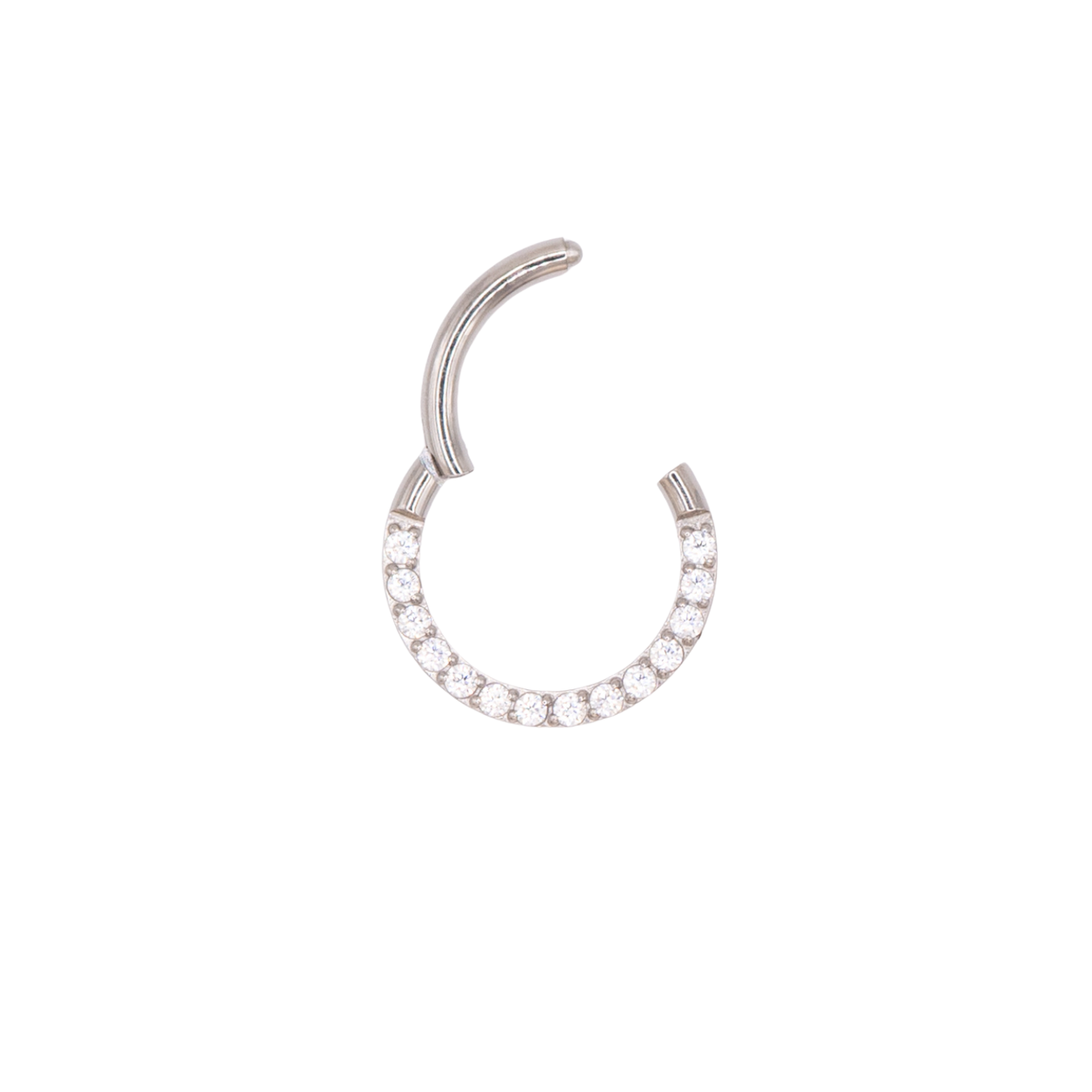 Titanium Front Face CZ Ring Clicker (Pack of 5)