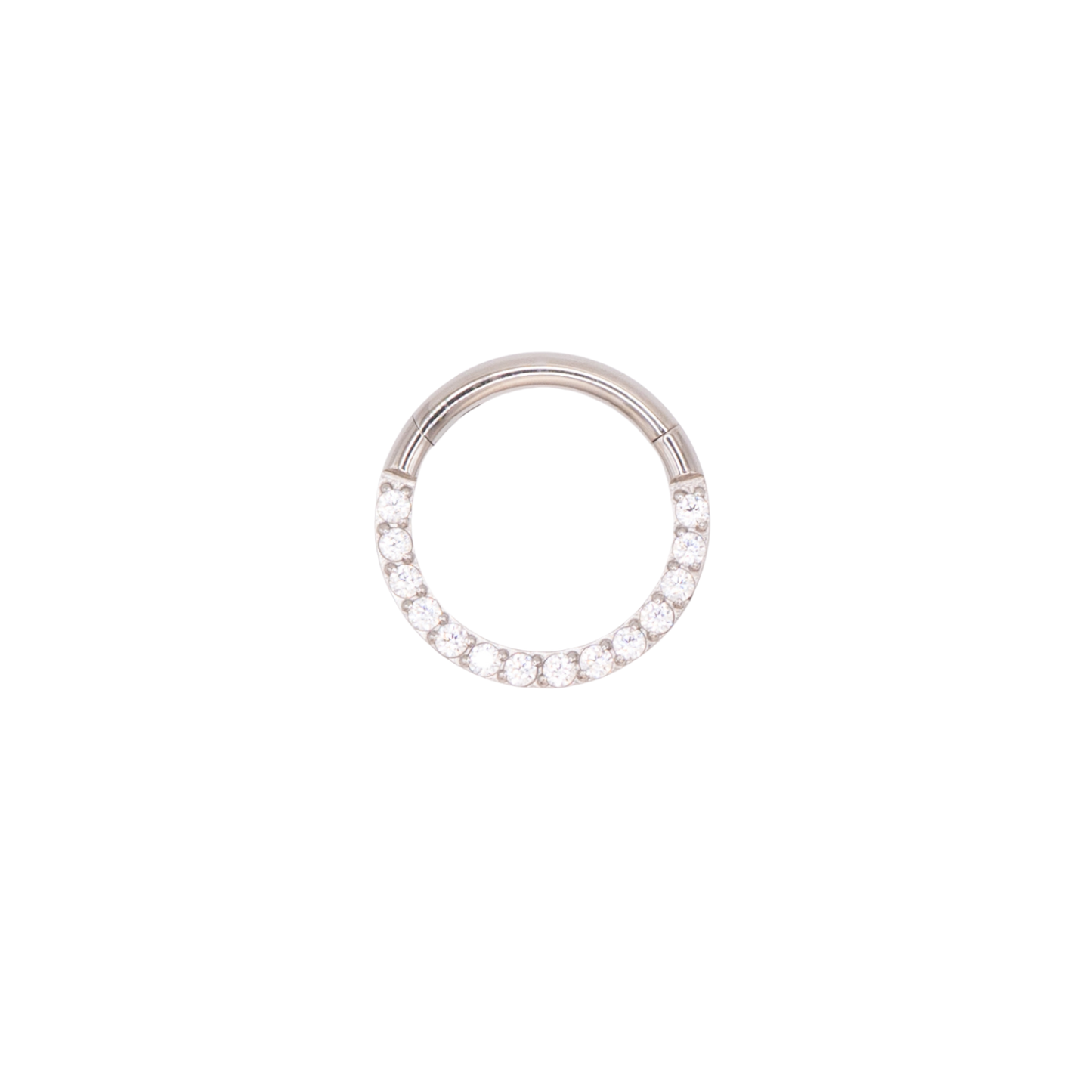 Titanium Front Face CZ Ring Clicker (Pack of 5)