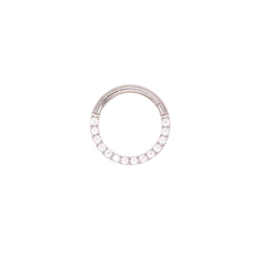 Titanium Front Face CZ Ring Clicker (Pack of 5)