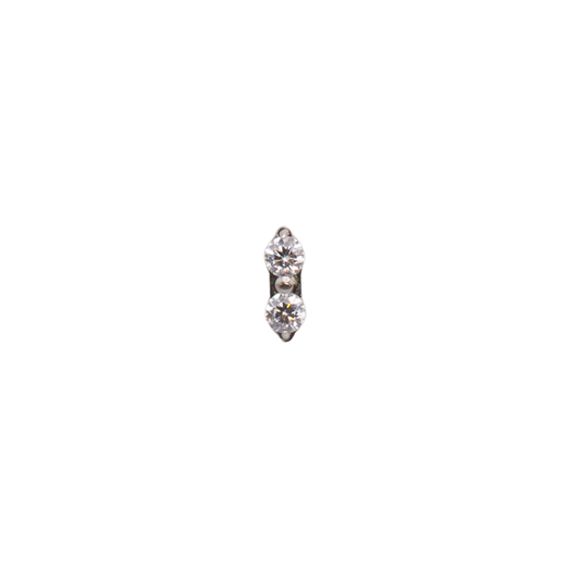Titanium Dual Prong Set CZ